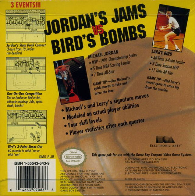Jordan vs Bird : One on One — Box back