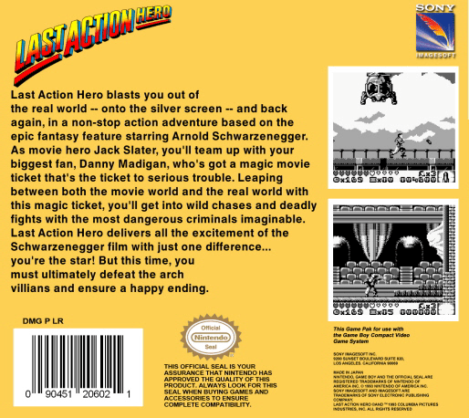 Last Action Hero — Box back
