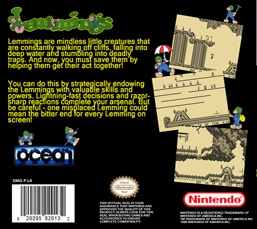 Lemmings — Box back
