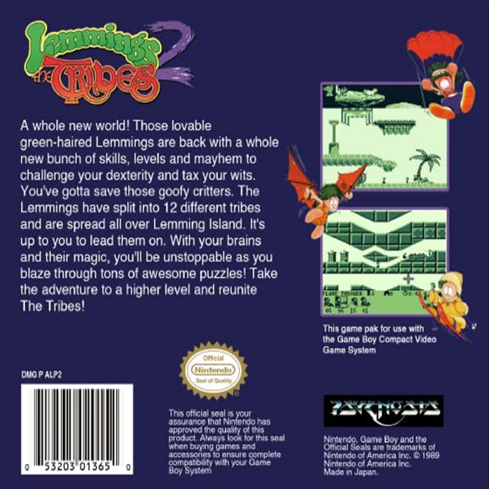 Lemmings 2 : The Tribes — Box back