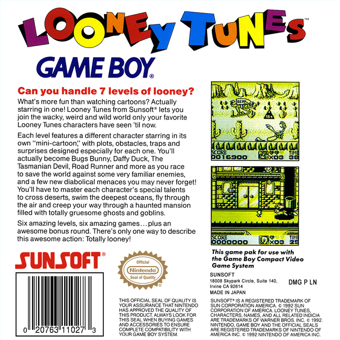 Looney Tunes : Bugs Bunny to Yukai na Nakama-tachi — Box back