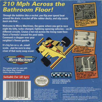 Micro Machines — Box back
