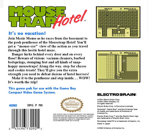 Mouse Trap Hotel — Box back