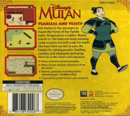 Mulan — Box back