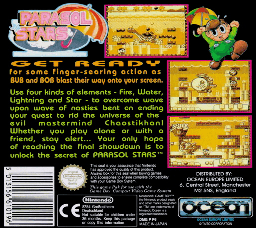 Parasol Stars: Rainbow Islands II — Box back