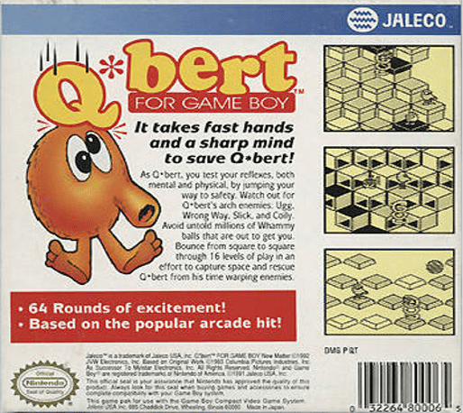 Q*bert — Box back