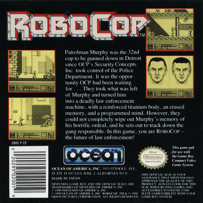 RoboCop — Box back