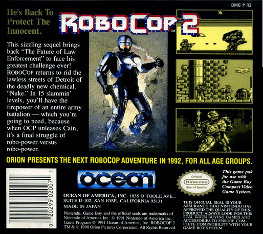 RoboCop 2 — Box back