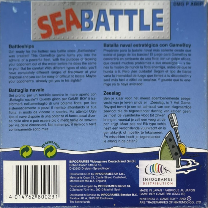 Sea Battle — Box back