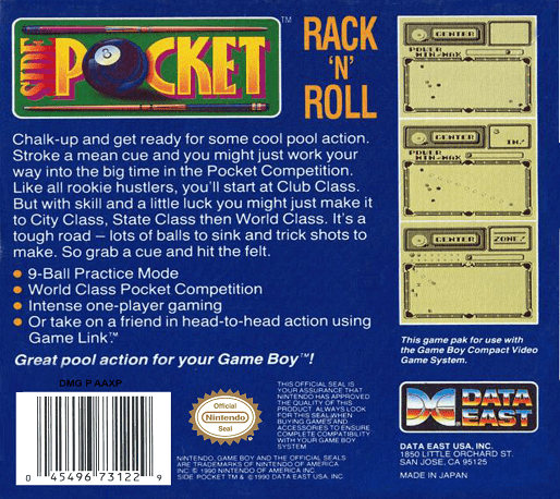Side Pocket — Box back