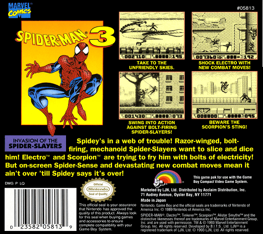 Spider-Man 3 : Invasion of the Spider-Slayers — Box back