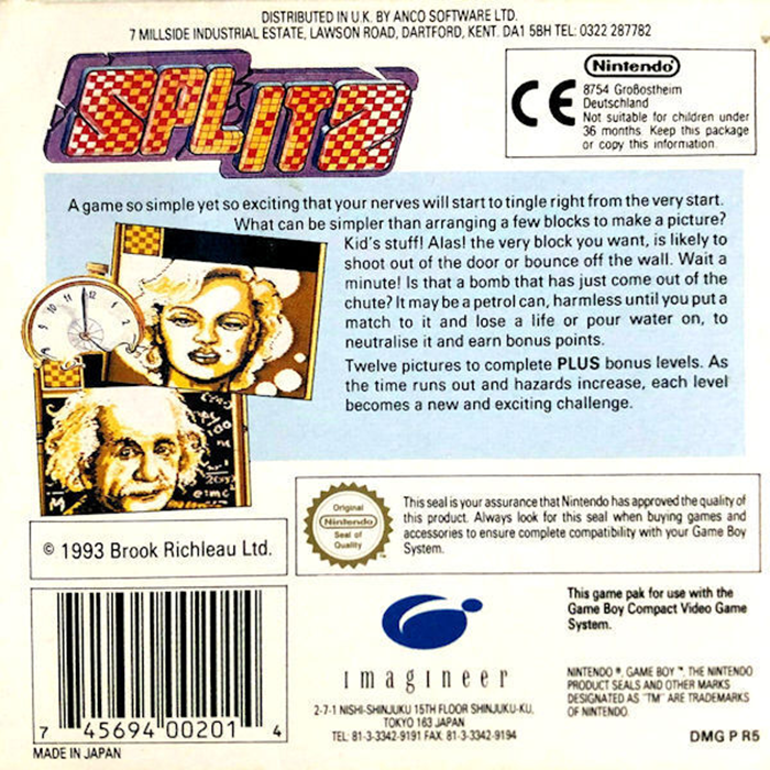 Splitz — Box back