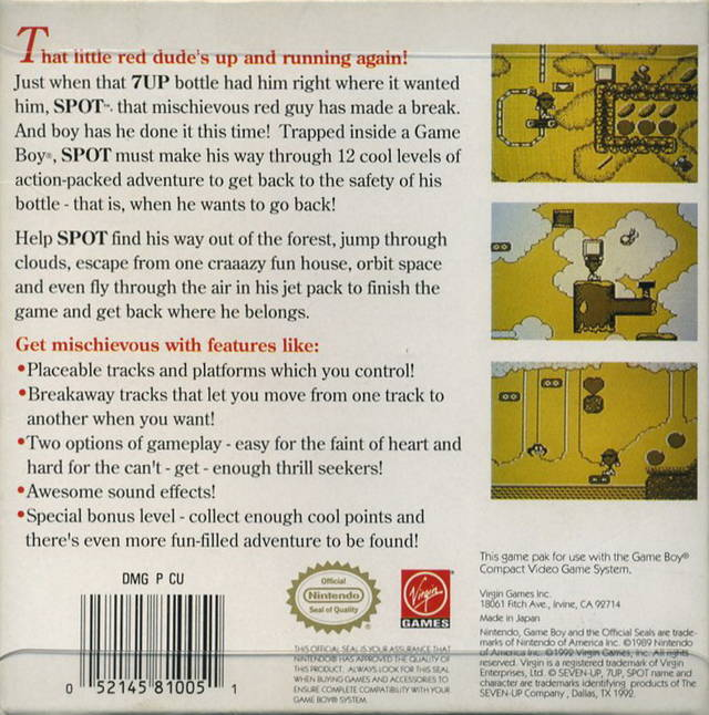 Spot : The Cool Adventure — Box back