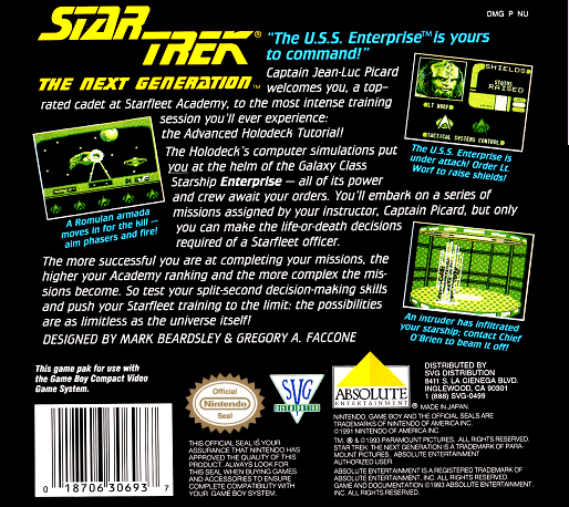 Star Trek : The Next Generation — Box back