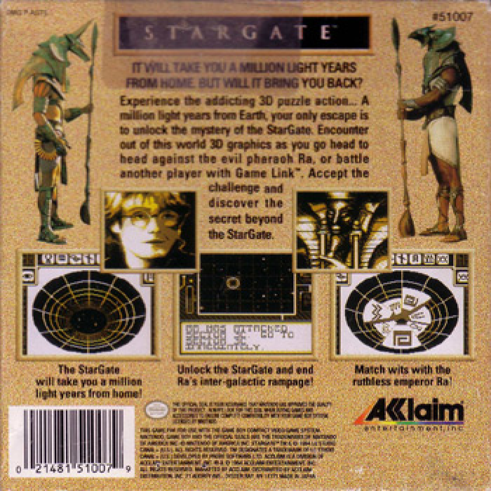 Stargate — Box back