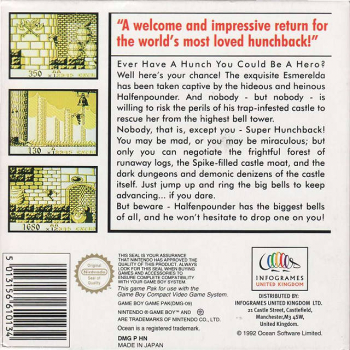 Super Hunchback — Box back