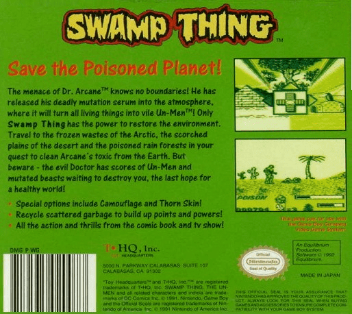Swamp Thing — Box back