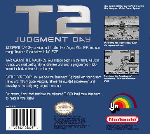 Terminator 2 : Judgment Day — Box back