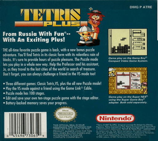 Tetris Plus — Box back