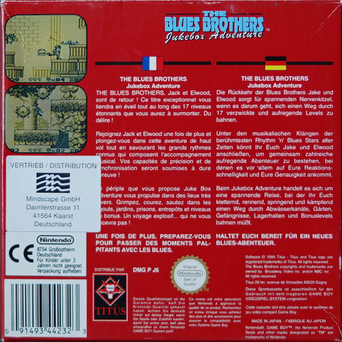 The Blues Brothers : Jukebox Adventure — Box back