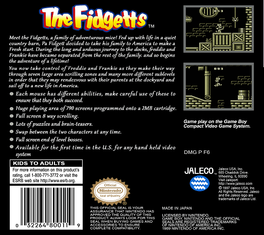 The Fidgetts — Box back