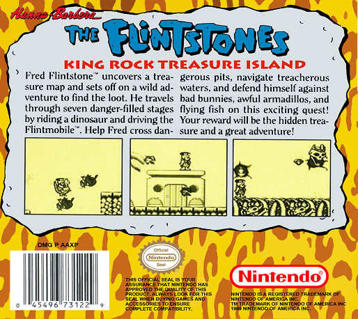 The Flintstones - King Rock Treasure Island — Box back