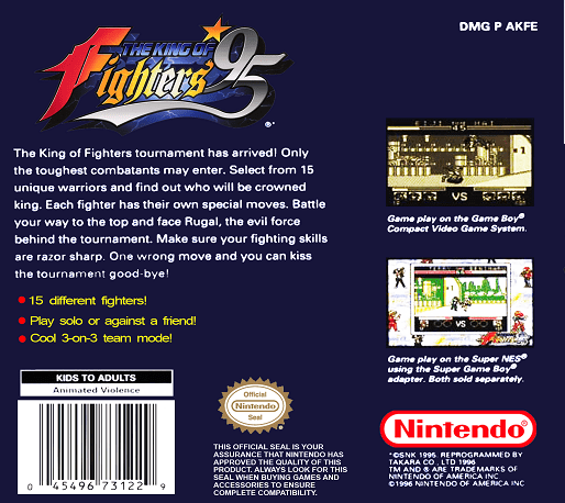 The King of Fighters '95 — Box back
