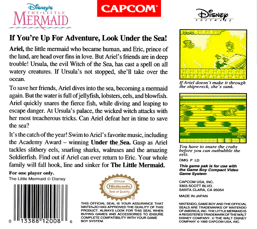 The Little Mermaid — Box back