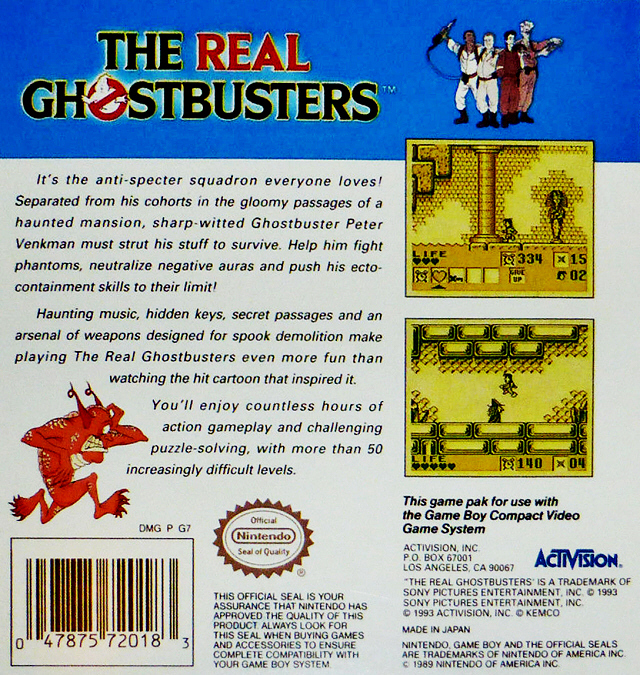 The Real Ghostbusters — Box back
