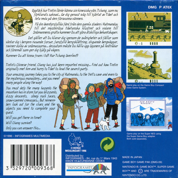 Tintin In Tibet — Box back