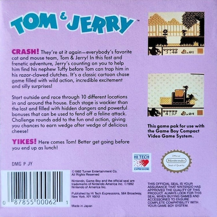 Tom & Jerry — Box back