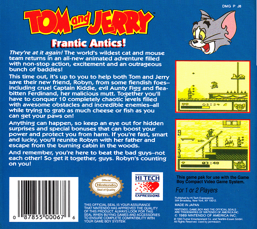 Tom to Jerry Part 2 — Box back
