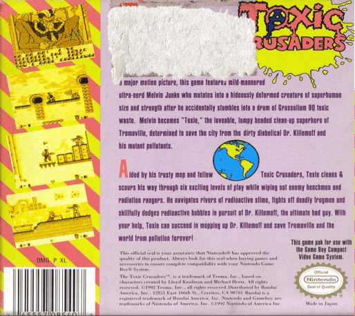 Toxic Crusaders — Box back