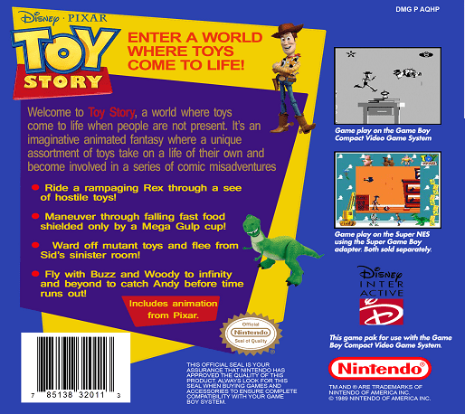 Toy Story — Box back