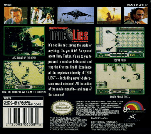 True Lies — Box back