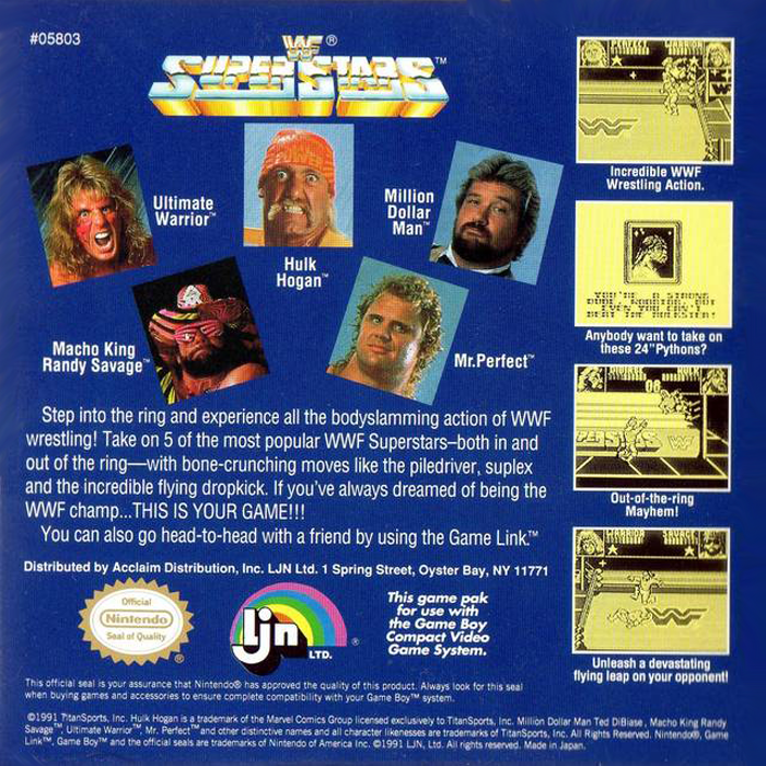 WWF Superstars — Box back