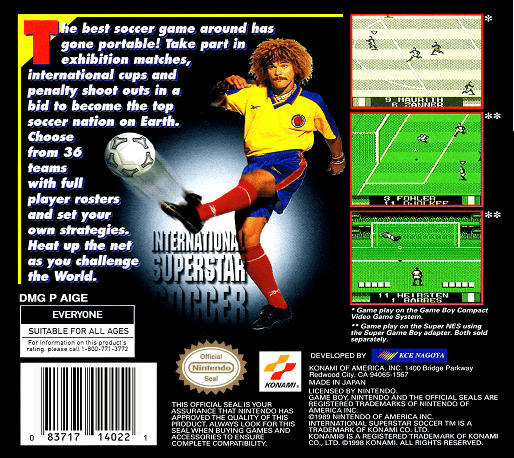 World Soccer GB — Box back
