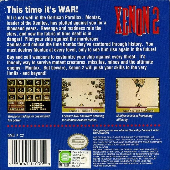 Xenon 2 — Box back
