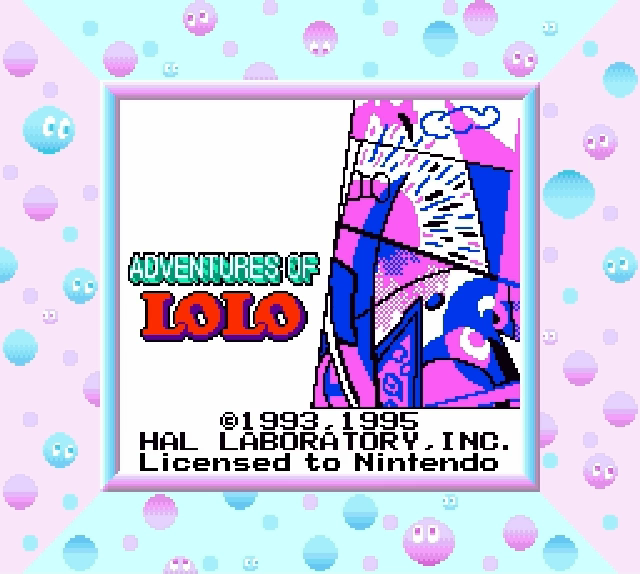 Adventures of Lolo — Title screen