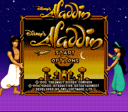 Aladdin — Title screen