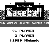 Baseball — Title screen