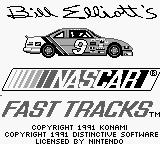 Bill Elliott's NASCAR Fast Tracks — Title screen