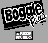 Boggle Plus — Title screen