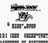 Bomb Jack — Title screen
