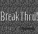 BreakThru! — Title screen