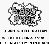 Bubble Bobble — Title screen