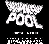Championship Pool — Title screen