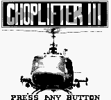 Choplifter III — Title screen