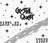 Crystal Quest — Title screen