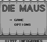 Die Maus — Title screen
